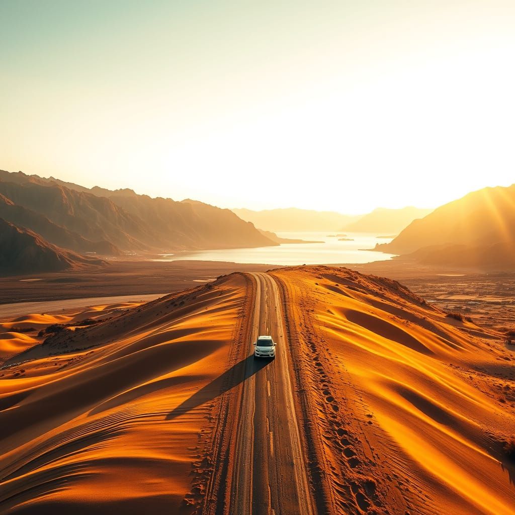 Scenic Mountain Road at Golden Hour