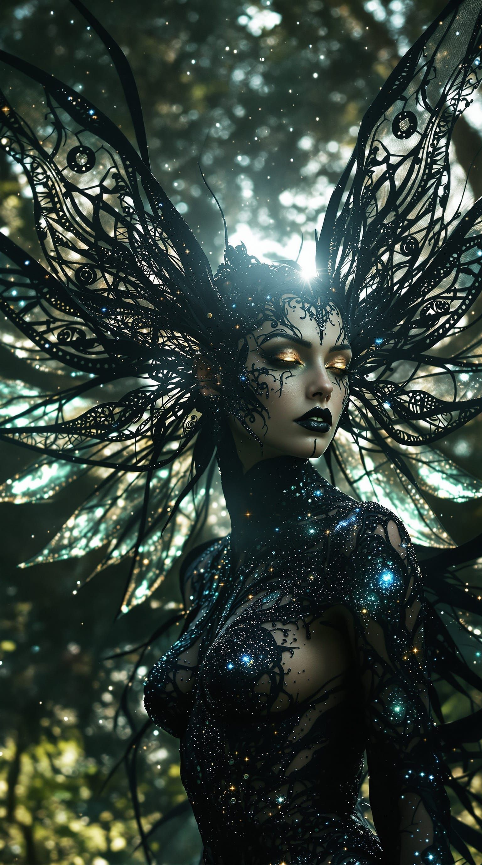 Fairy Goddess of Nebulae in Fairypunk Style