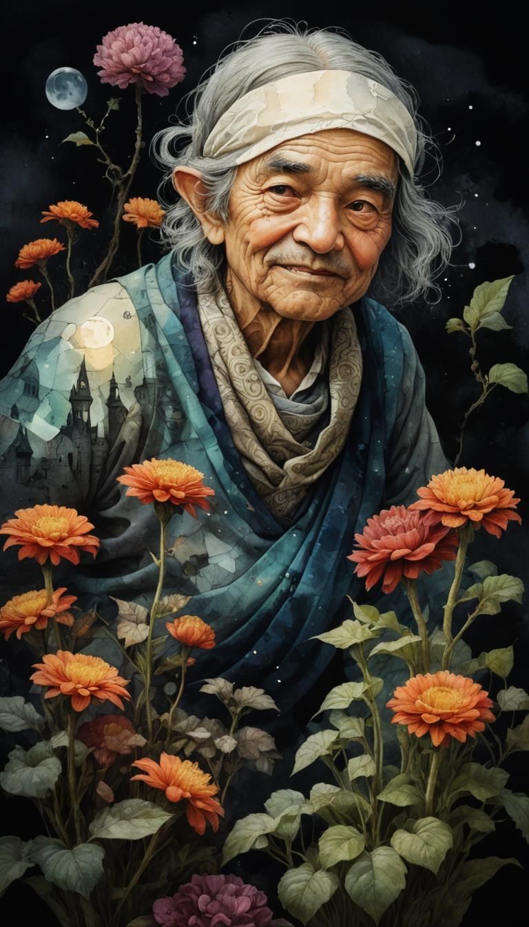 Mythological Dreamscape in Acrylic and Ink