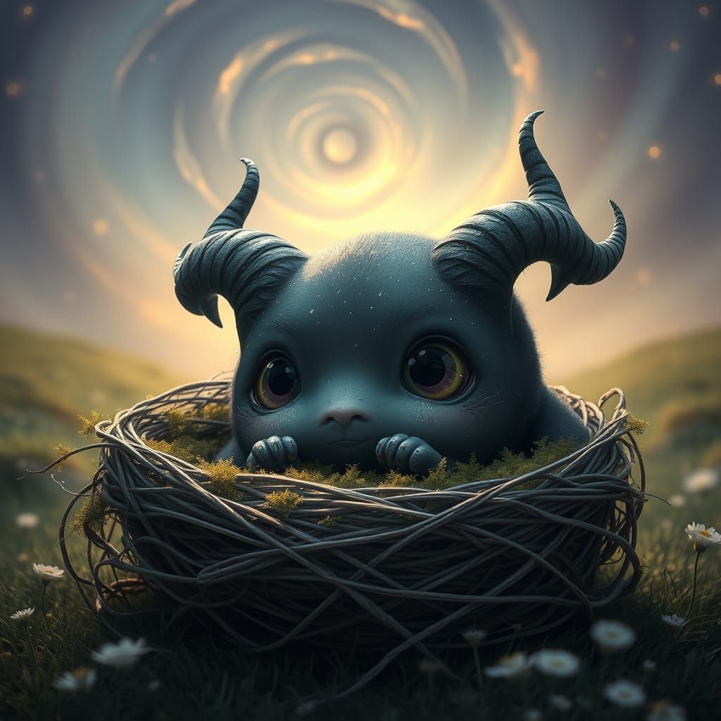 Ethereal Fictional Creature in High-Fantasy Digital Art