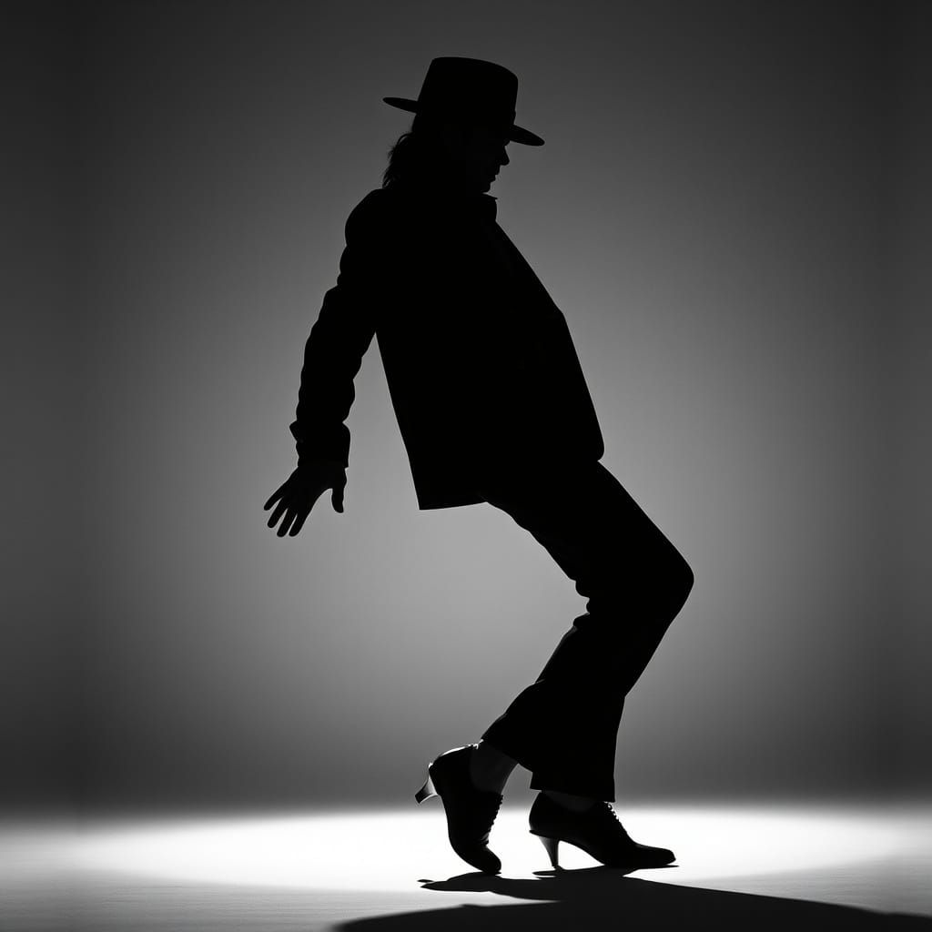 Moonwalking Shadow in Classic Black and White