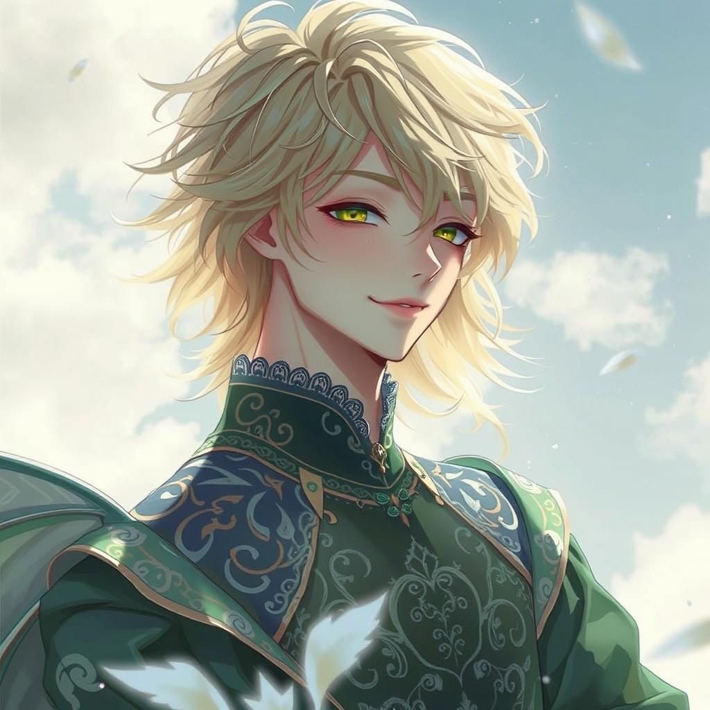 Laughing Sylph Prince with Insect Wings in 3D Anime Style