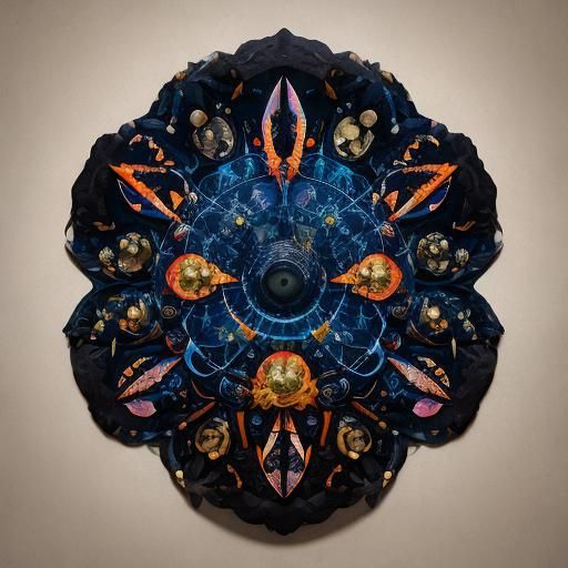 Colorful Cowboy Portrait Oil Painting on Canvas