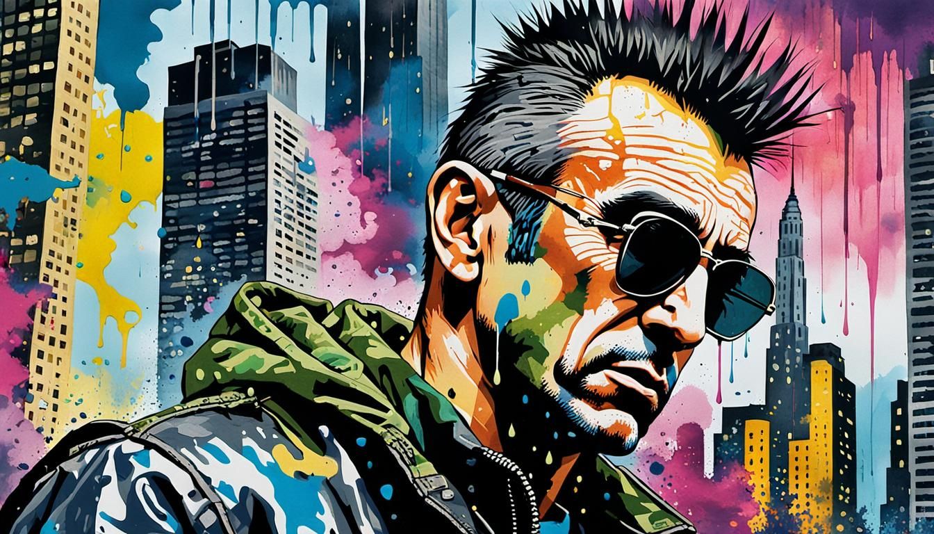 Travis Bickle Pop Art Portrait in New York City