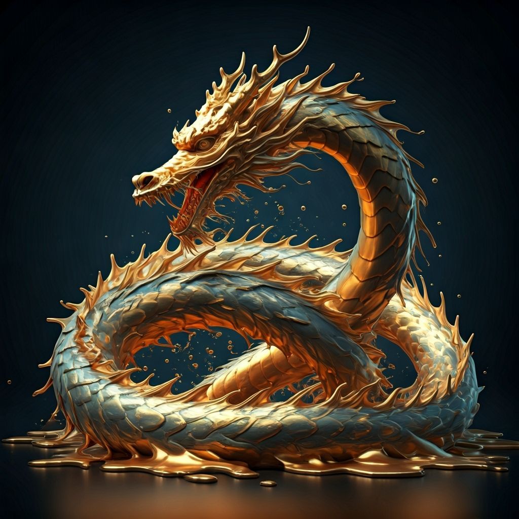 Molten Gold Dragon of Water and Soda