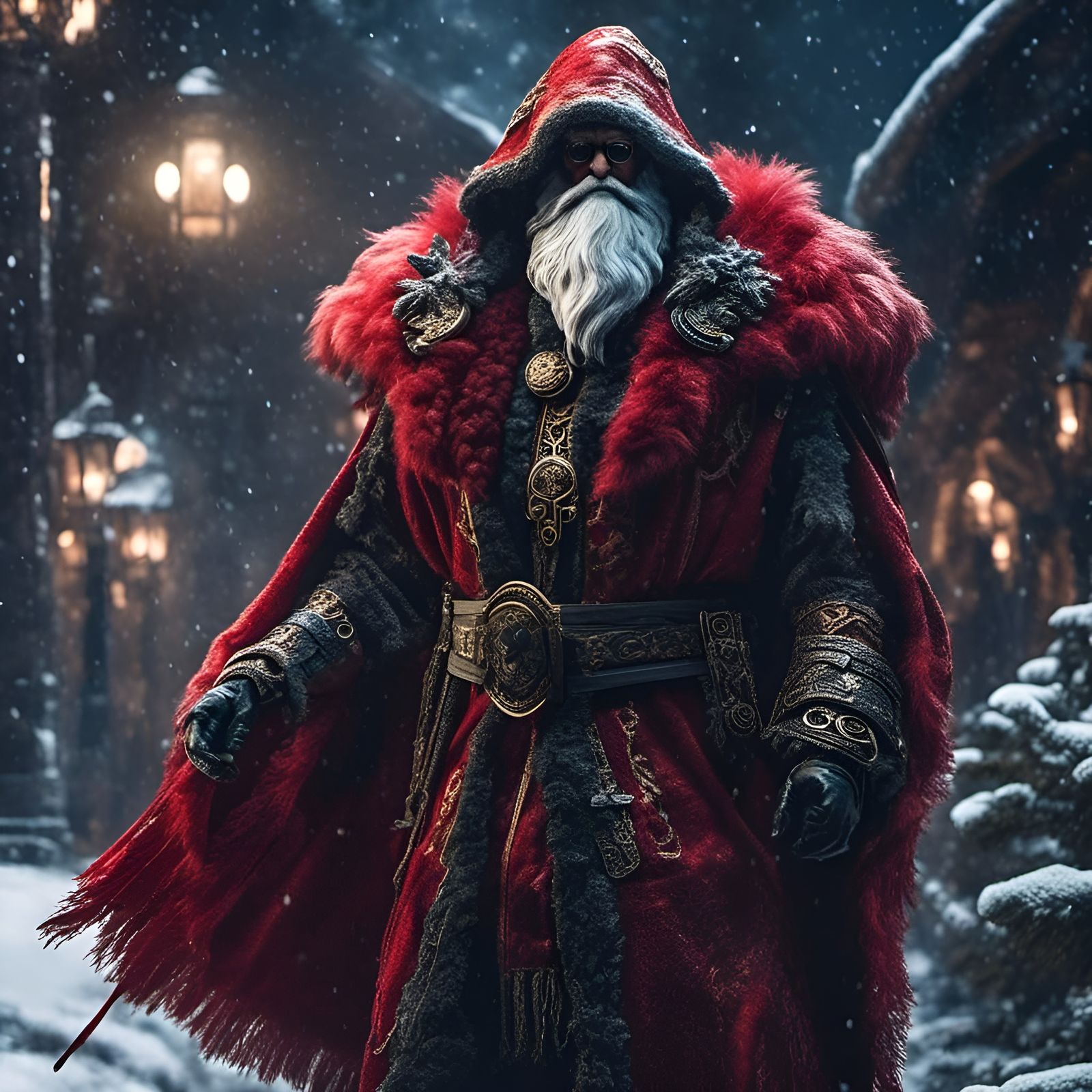 Baroque Venom Santa Claus in Cosmic Village