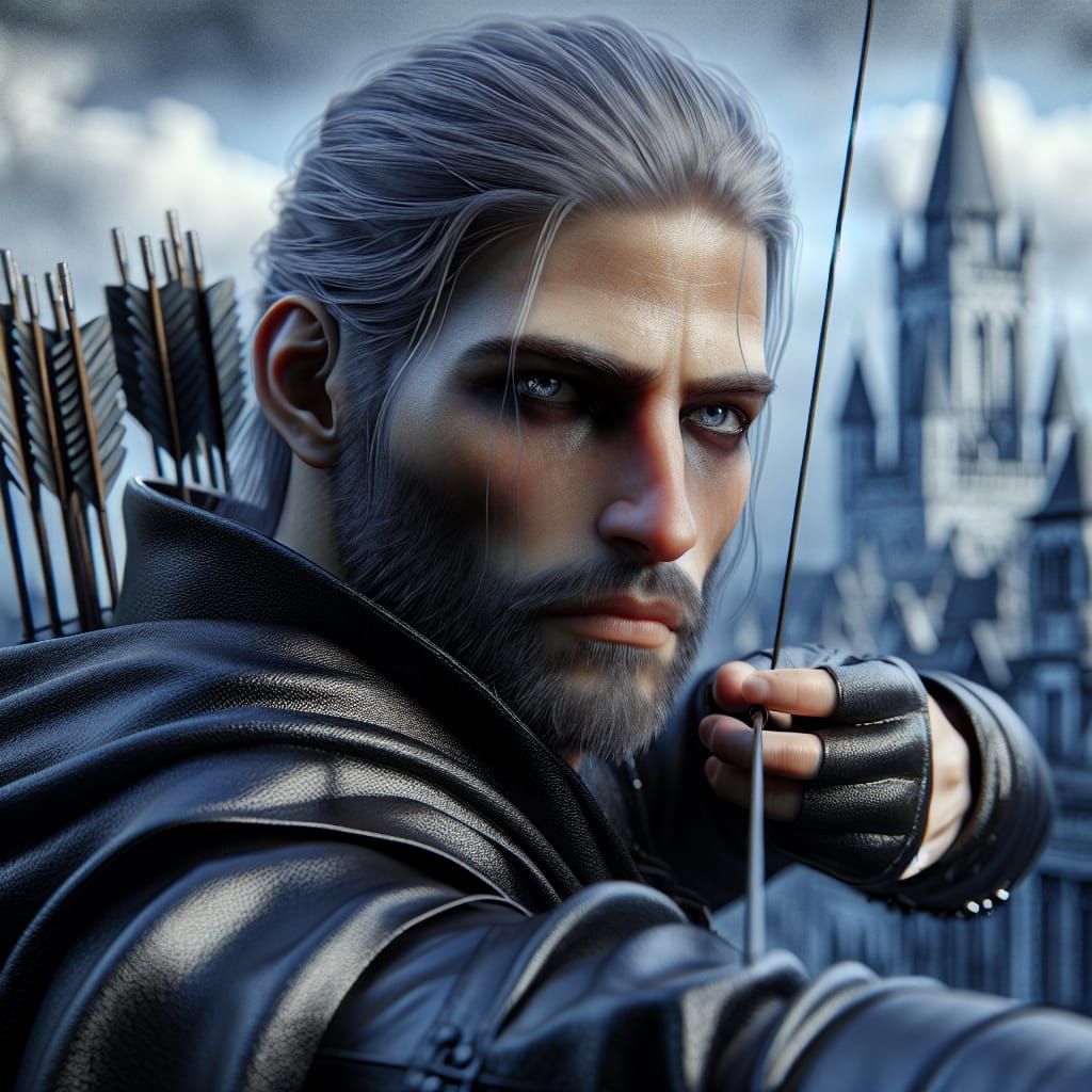 Norse Wanderer Aims Bow in Quarter View