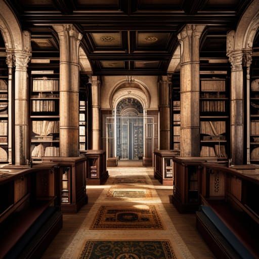 Grand Ancient Library of Alexandria Style