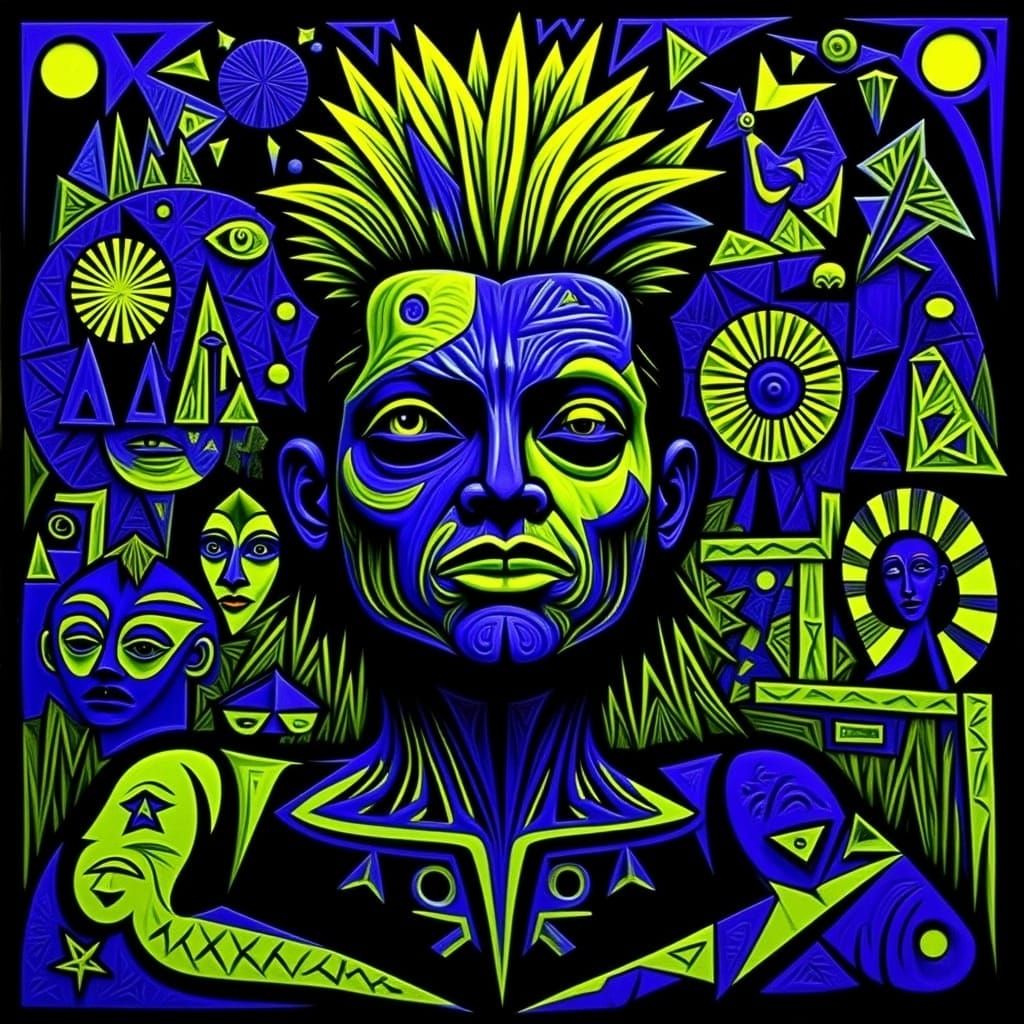 Billy Idol in Cyberpunk Style HDR Portrait