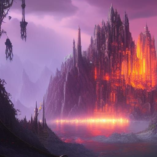 Fantastical Matte Painting in Deep Color