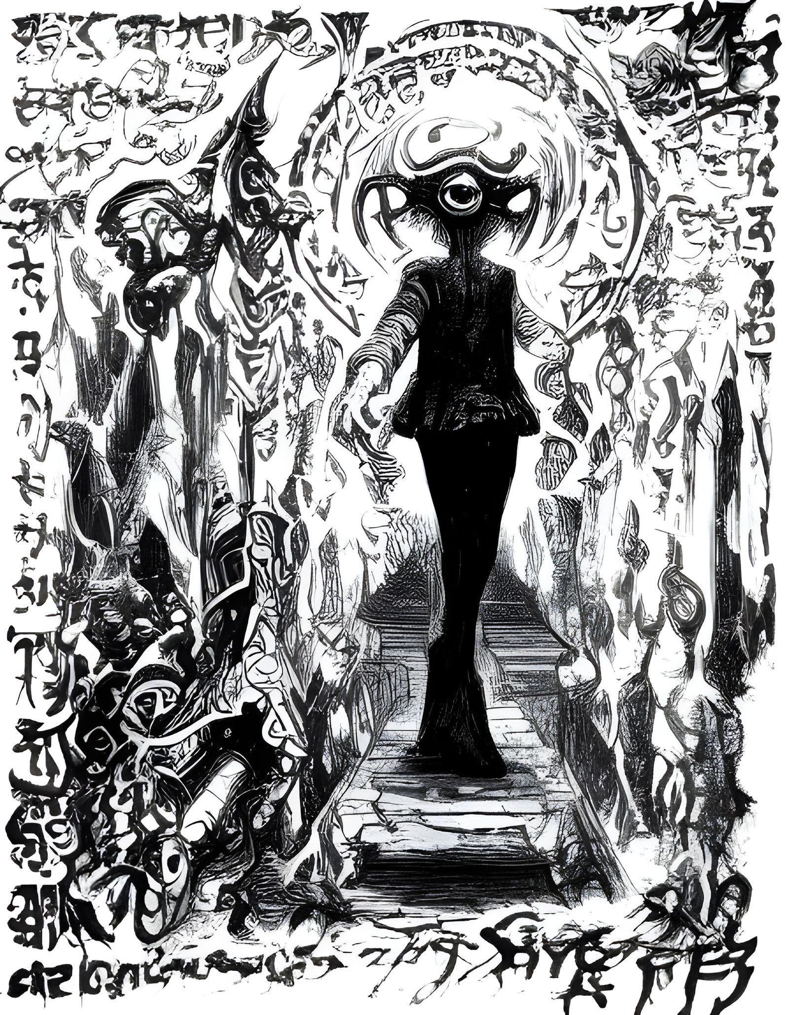 Surreal Whales in Ruined City Under Tornadoes