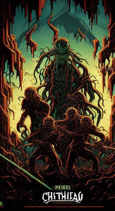 Poster art: Cthulhu rock band!!