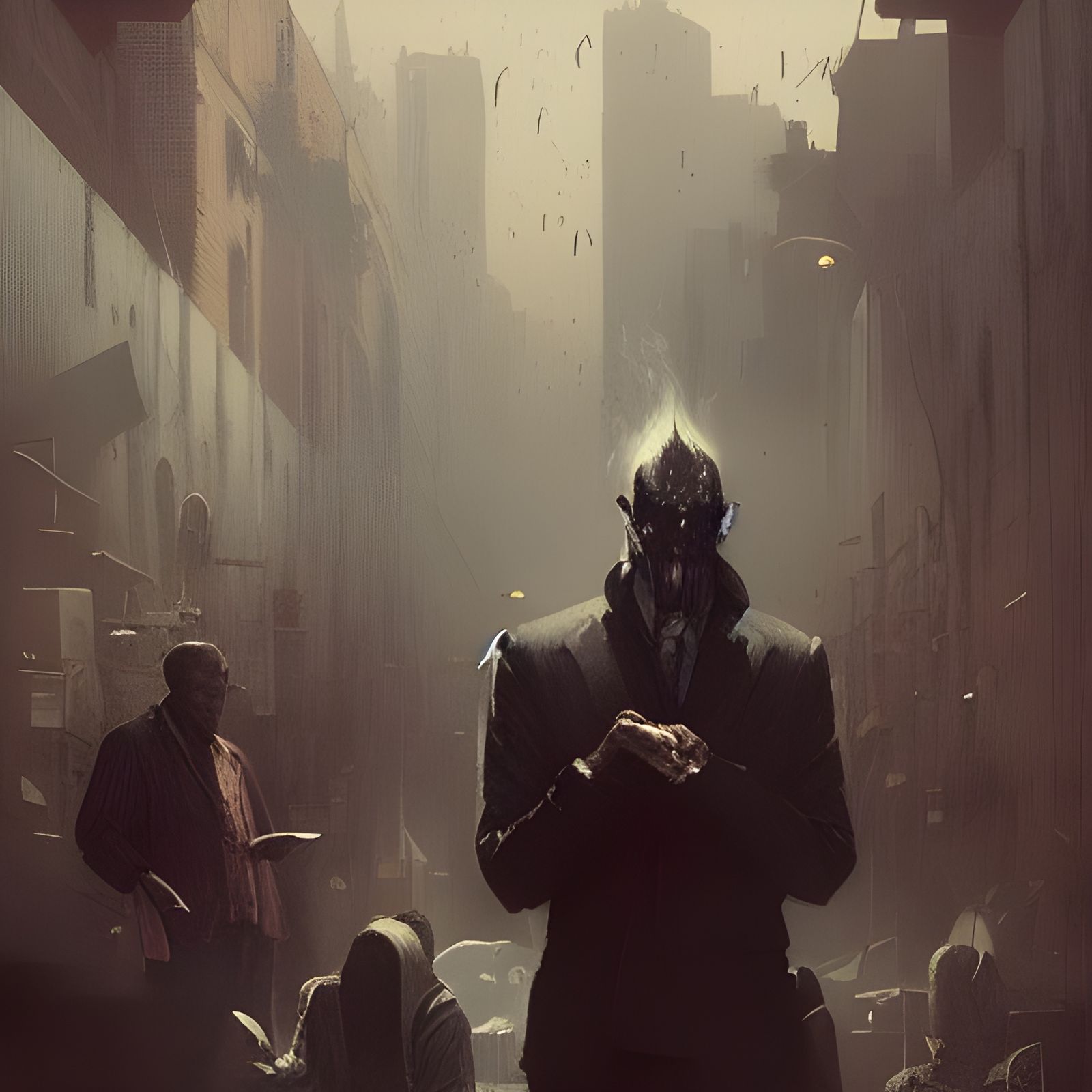 Sinister Flea Market in a Fantasy Art Style