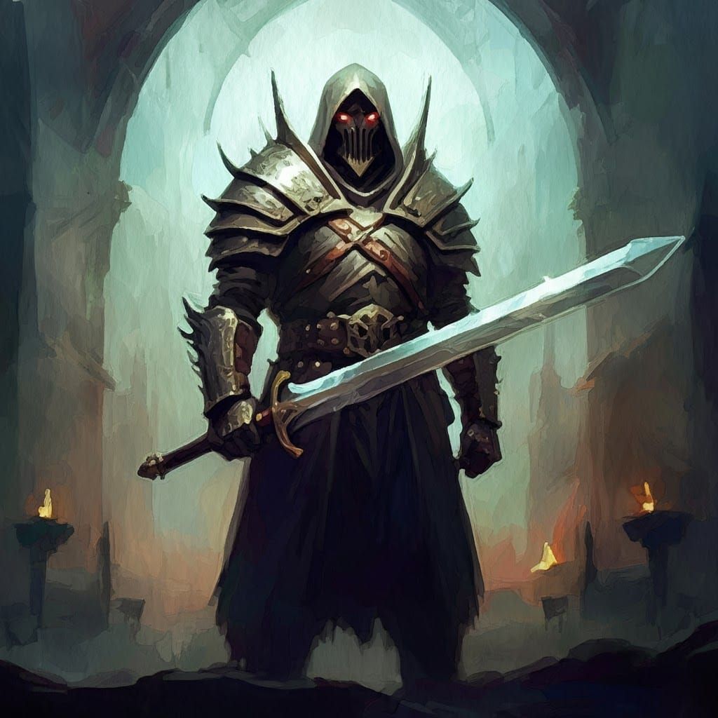 Epic Grimdark Masterpiece in Gouache Style