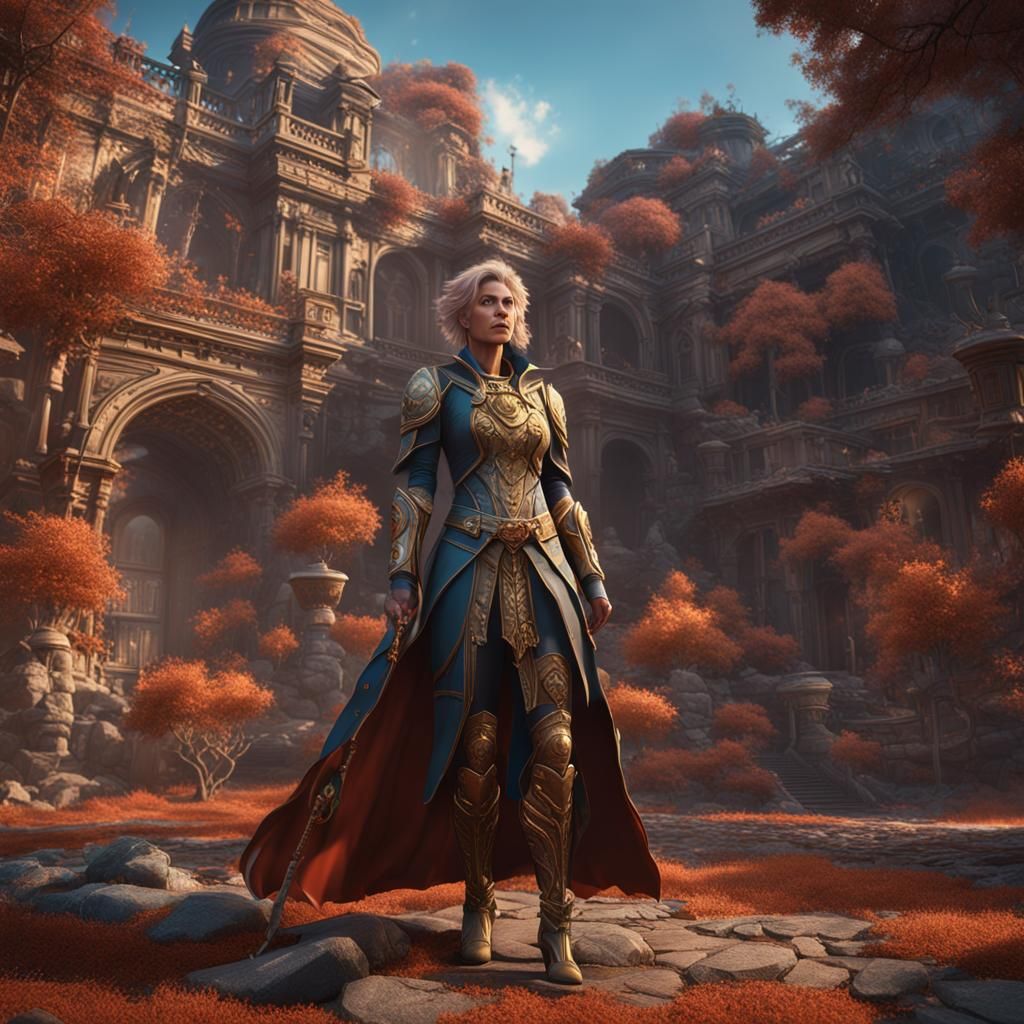 Fantastical Matte Painting of a Beautiful Woman