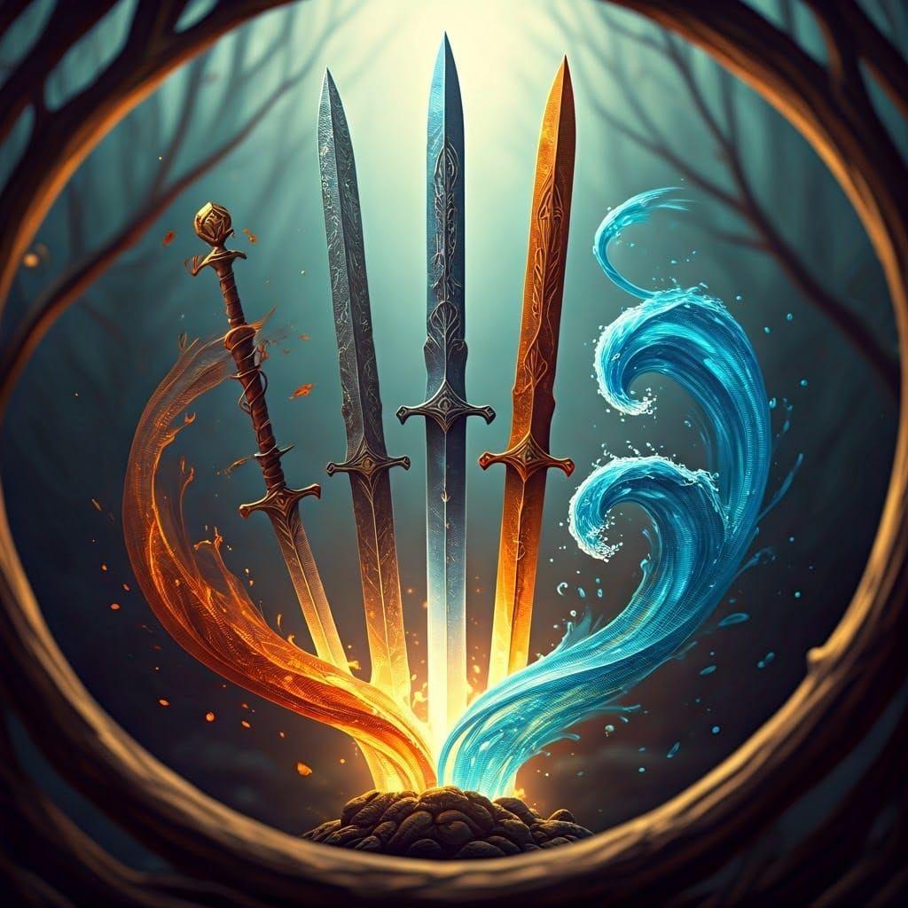 Swords of Nature's Alchemist Levitate in Ethereal Harmony