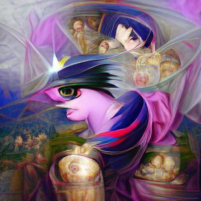 Twilight Sparkle in Renaissance Surrealism Style