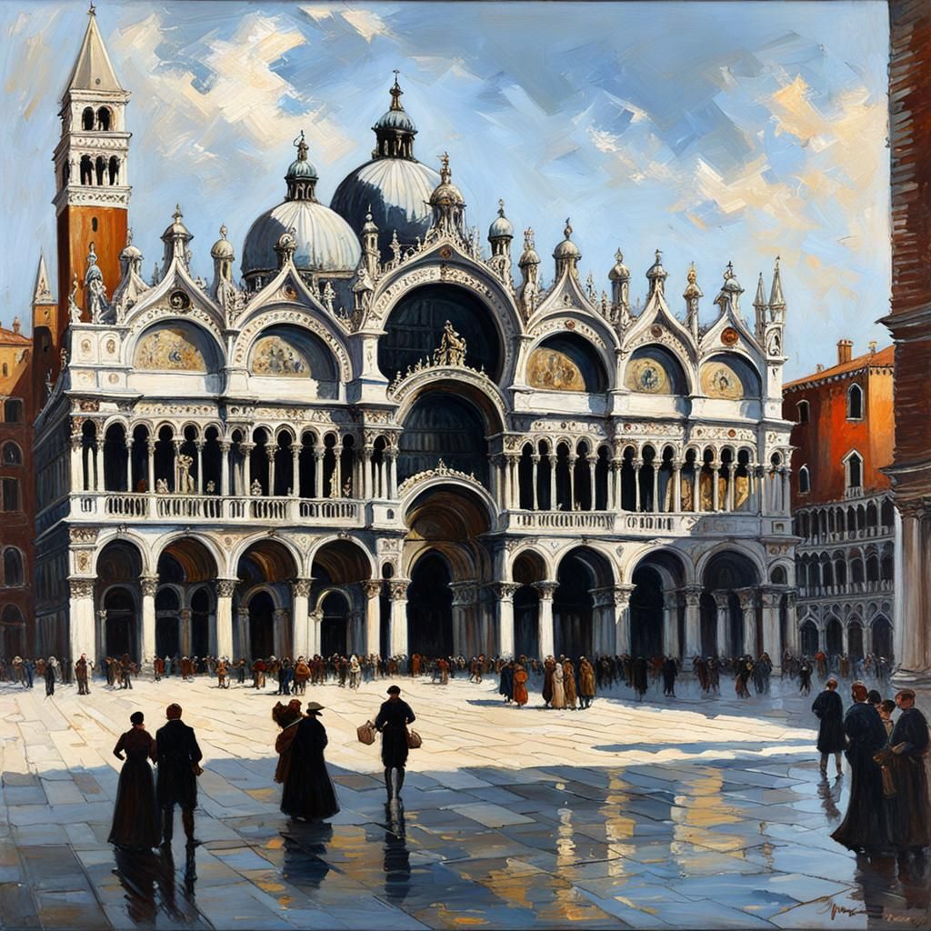 St. Mark's Square Venice: An Oil Painting