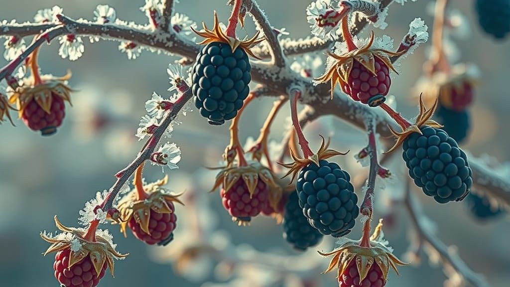 Winter Berries in a Russian Snowscape