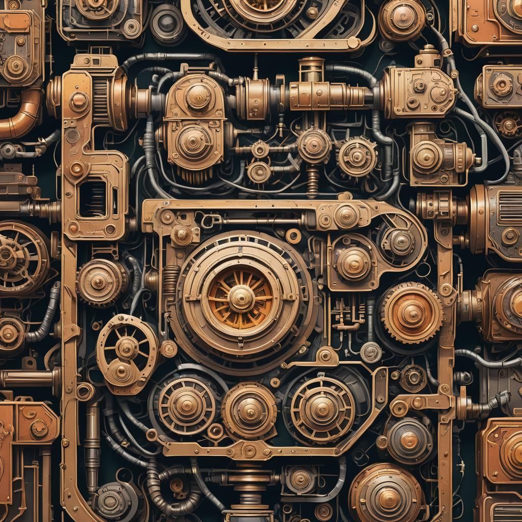 Sci-Fi Space Debris in Abstract Expressionism Style