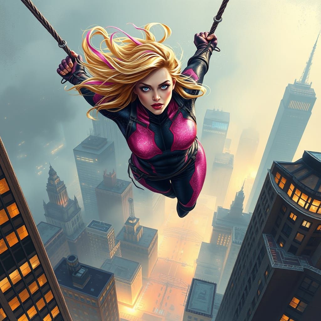 superhero woman with a badass expression