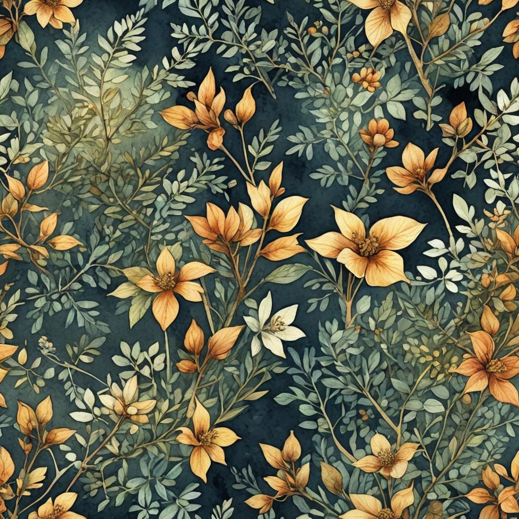 Watercolor Microscopic Textures, Retro Digital Illustration