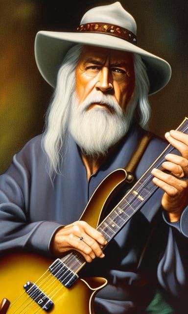 Gandalf cheating at guitar