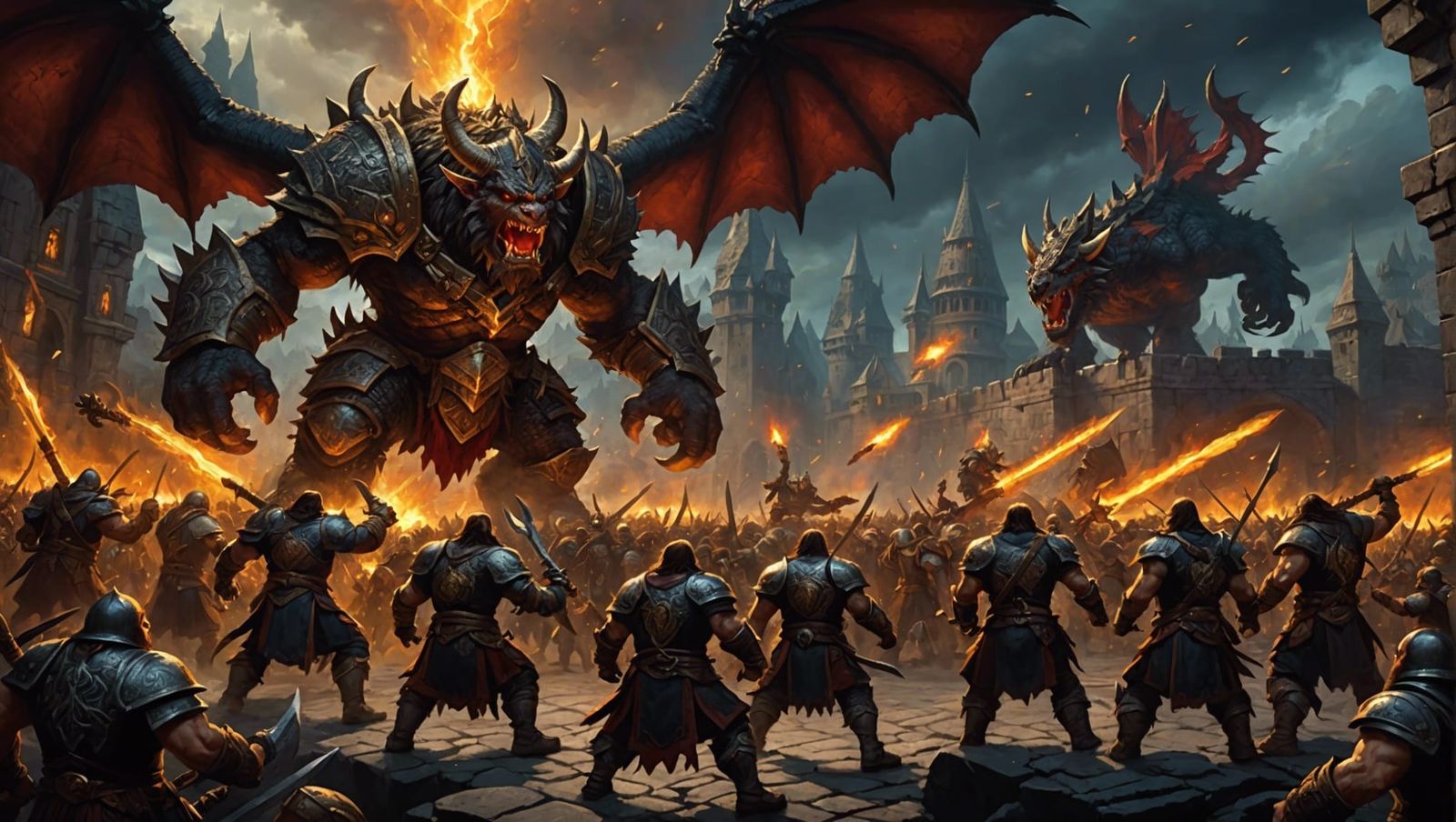 Epic Dwarven Battle in Impasto Style