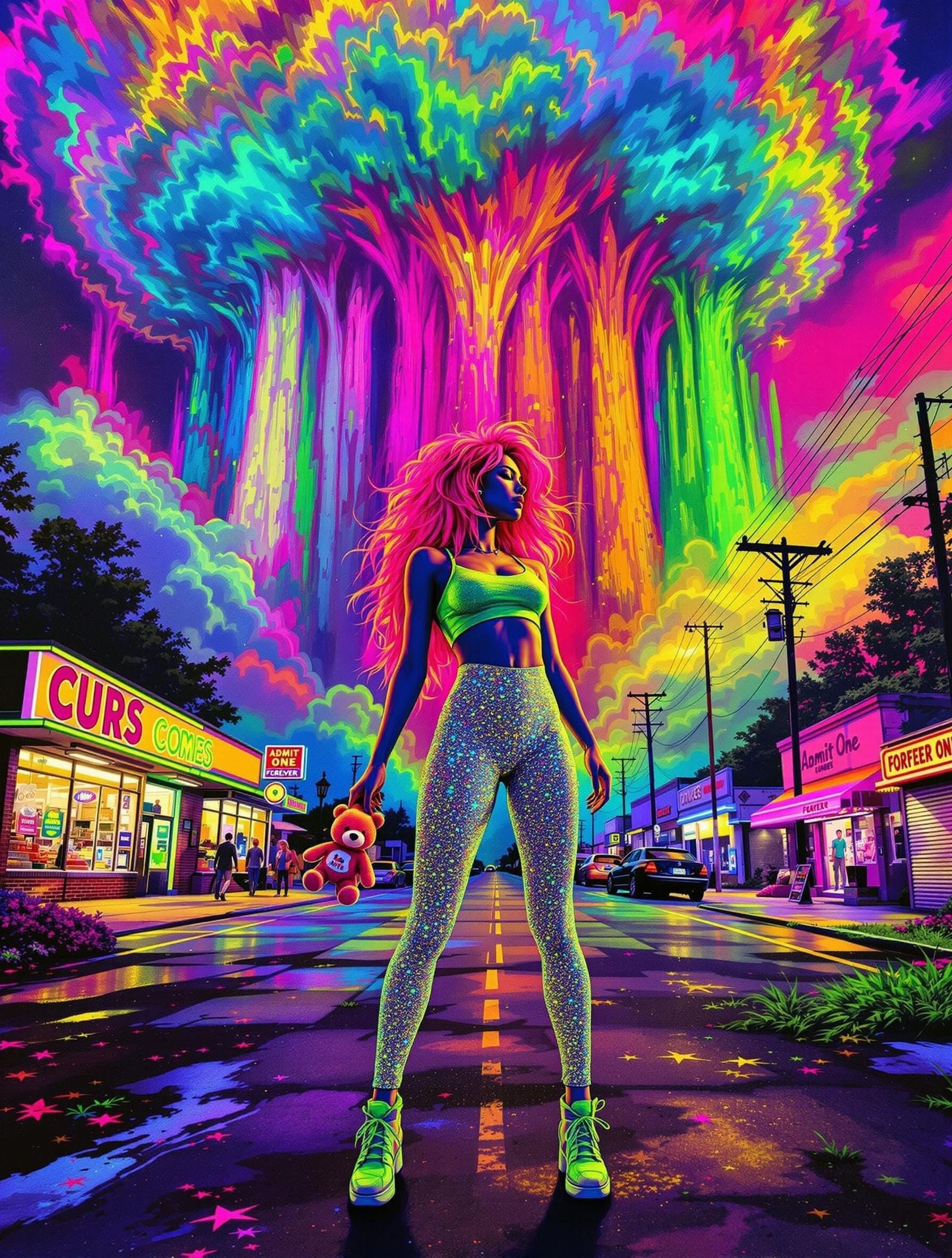 Sparklepocalypse in Vibrant Pop-Art Style