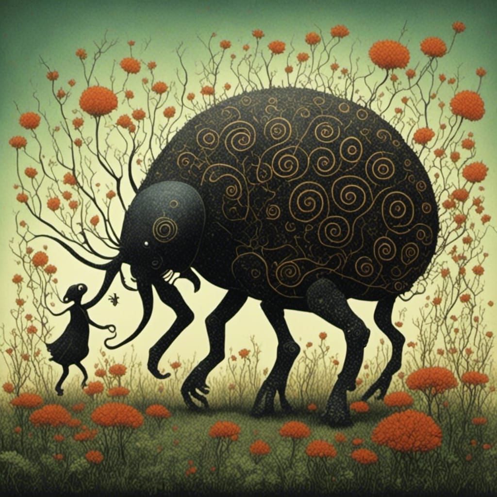 Graffiti Art of a Large Insect