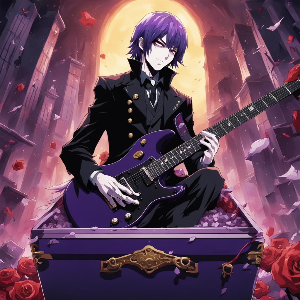 Kim Dracula Anime Art Arising from Coffin