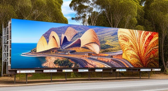 Australia Travel Billboard in Photorealistic Detail