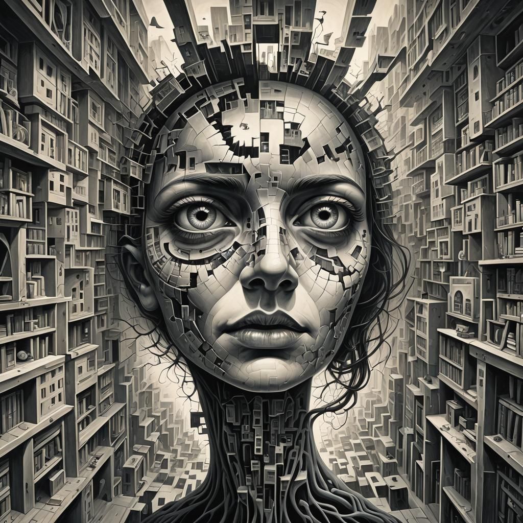 Surreal Nightmare Vision of Distorted Reality