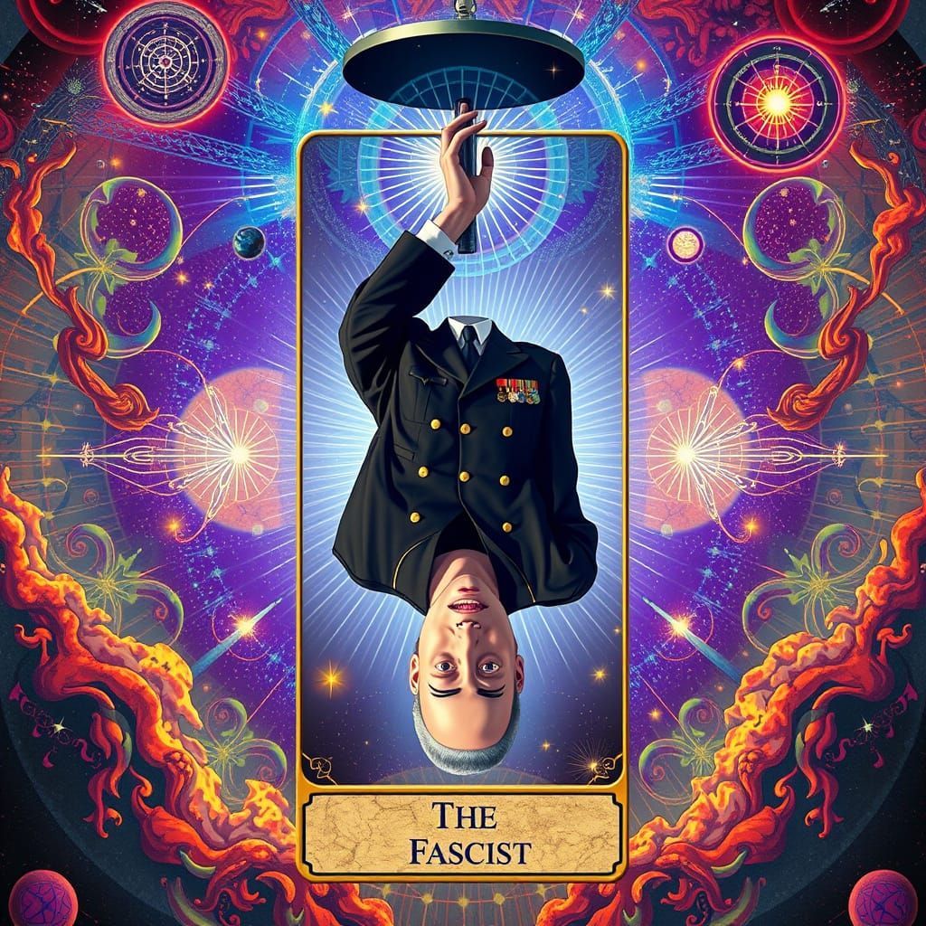 Fascist Icon Hanged in Cosmic Tarot