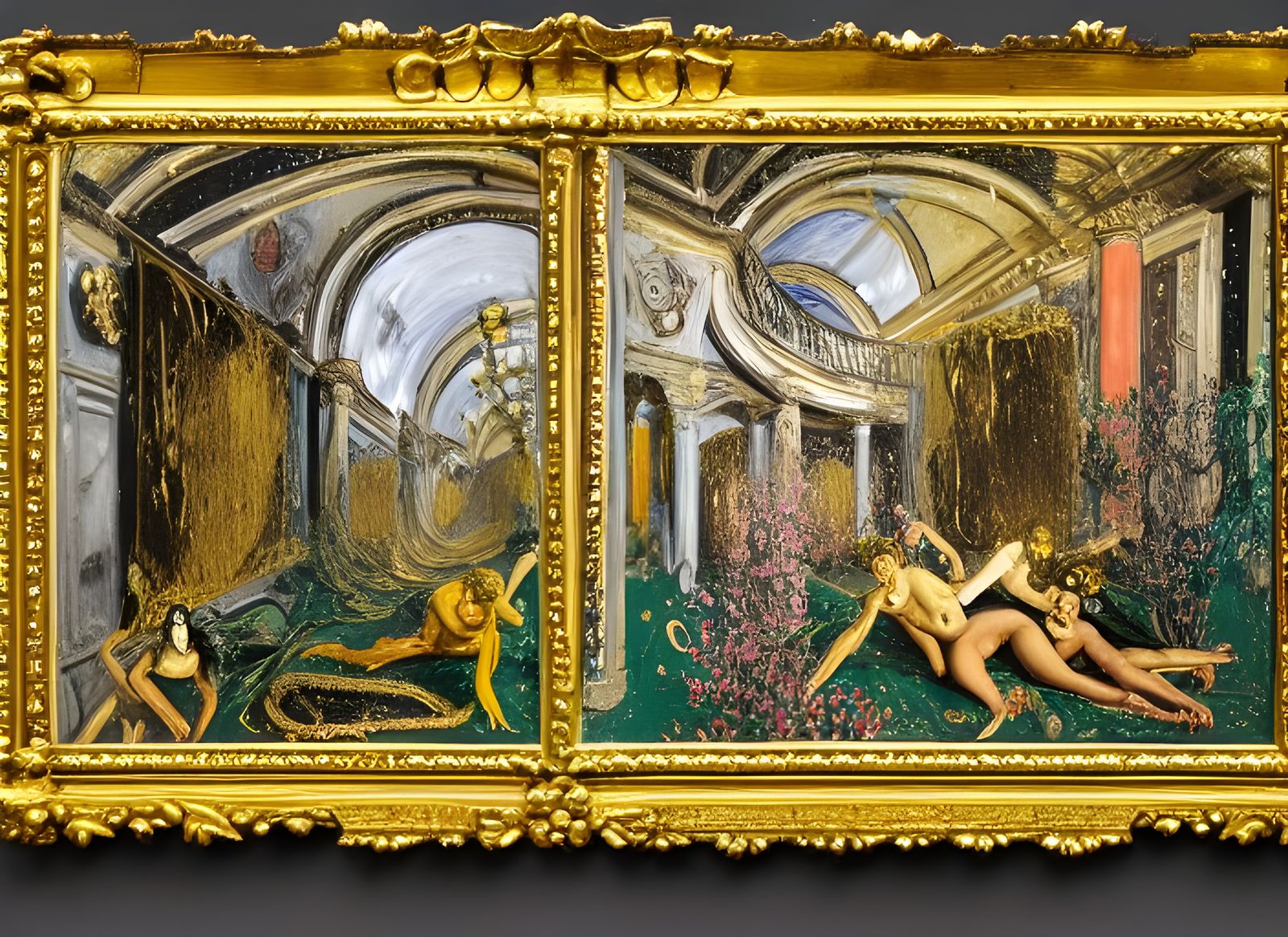 Gilded Decay: Grotesque Opera House in Hyperrealism