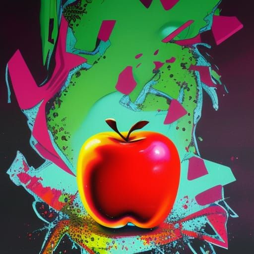 Vibrant Poison Apple Graffiti Art