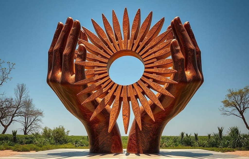 Kinetic Earth Sculpture in Heliocentric Style