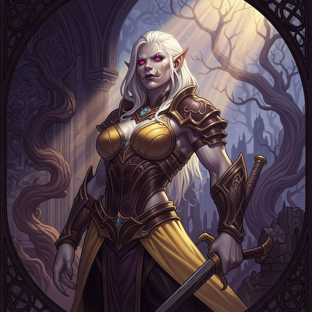 Half-Orc Giant Portrait in Dark Fantasy Style