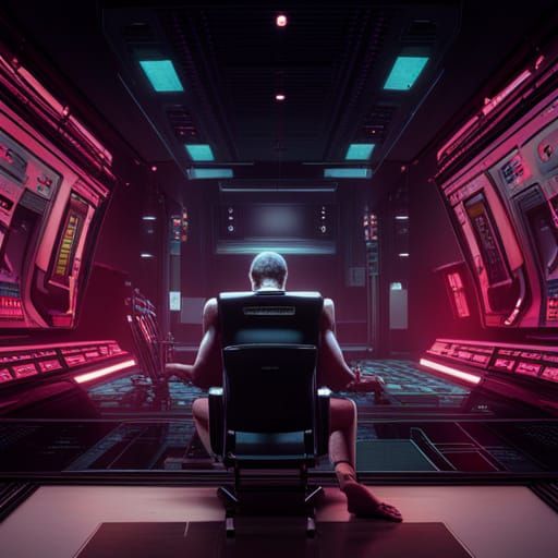 Cyberpunk Tech Room: Digital Matte Painting