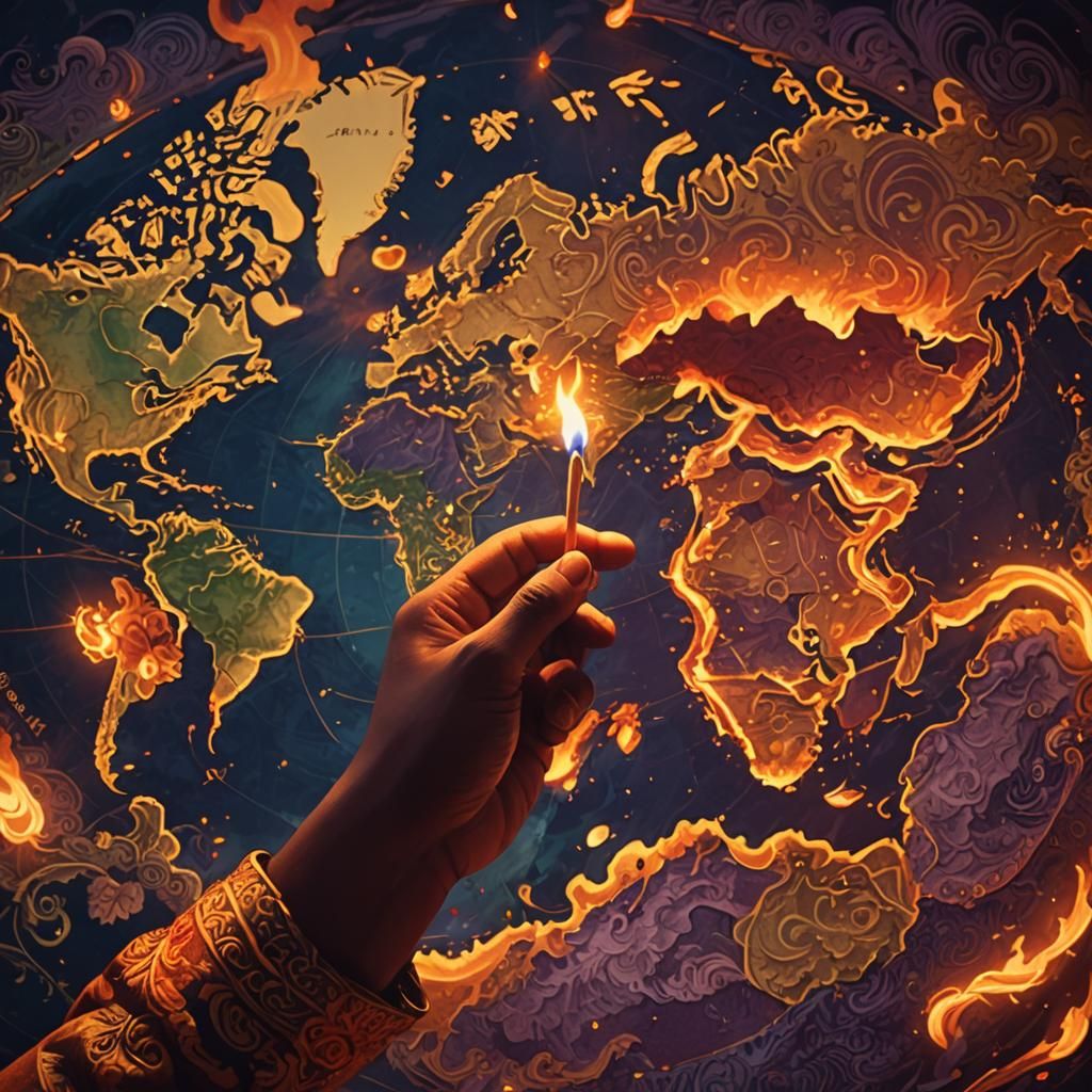 Igniting Hope: A World Illuminated in Fantasy Art