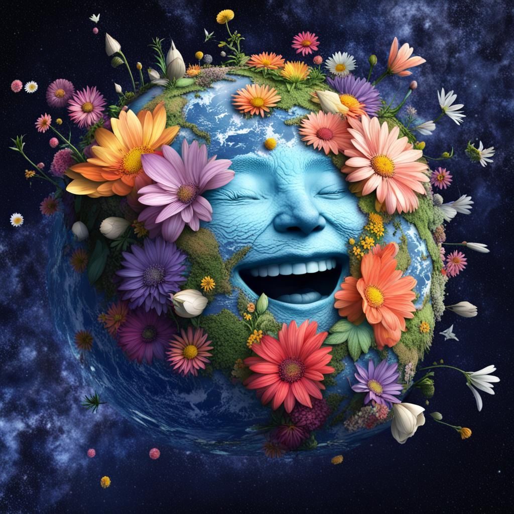 Earth Laughing: A Vibrant Floral Display