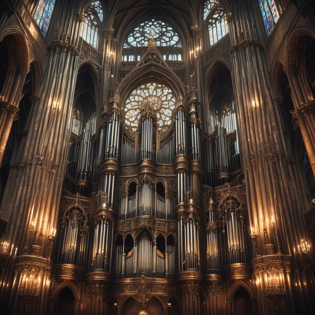 Grandiose Gothic Organ in Enormous Concert Hall