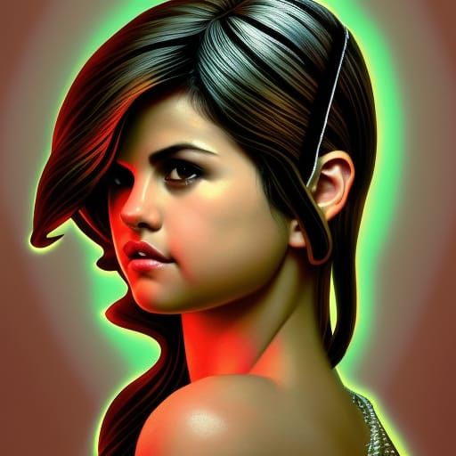 Selena Gomez: Dark Fantasy Portrait in 8k Resolution