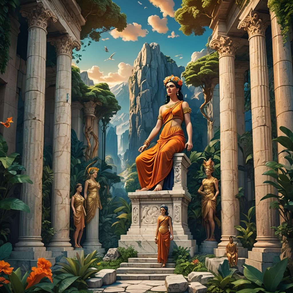 Mount Olympus: A Surrealist Digital Painting