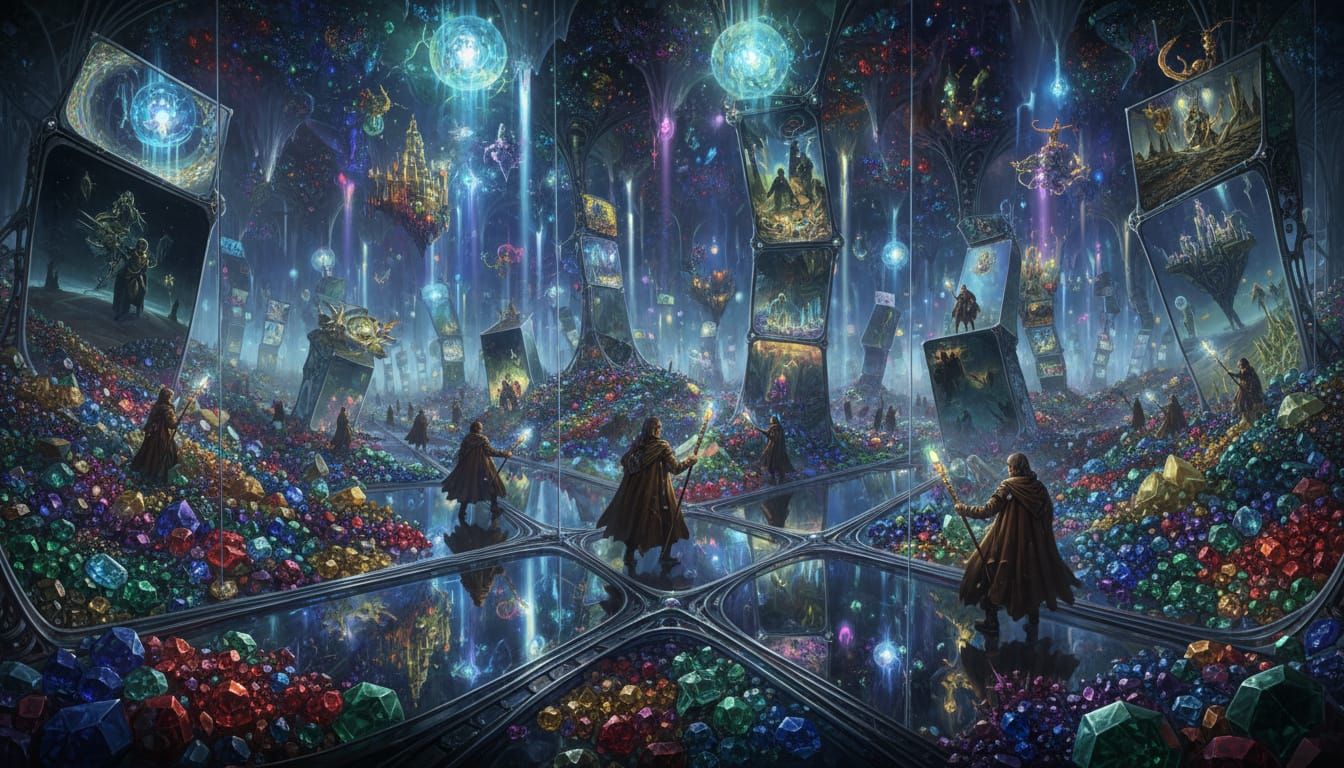 Infinite Gem Vault Explored by Adventurer