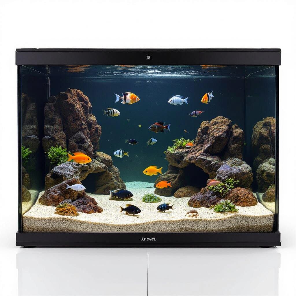 Malawi Lake Aquarium: Canyon Balanced Layout