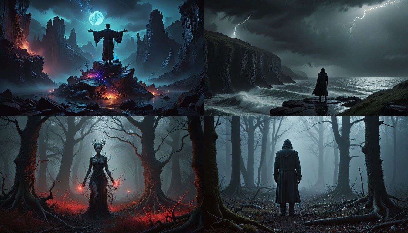 Cyberpunk Dystopian Cityscape at Sunset