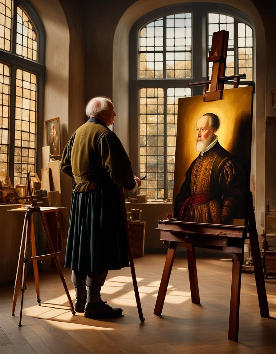 Jacob Cornelisz in Renaissance Artist's Studio