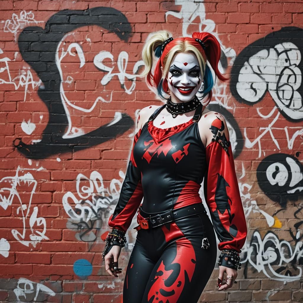 Harley Quinn Mischievous Jester in Fantasy Art