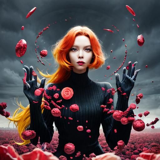 Colorful 3D Abstract Swirl with Glossy Finish